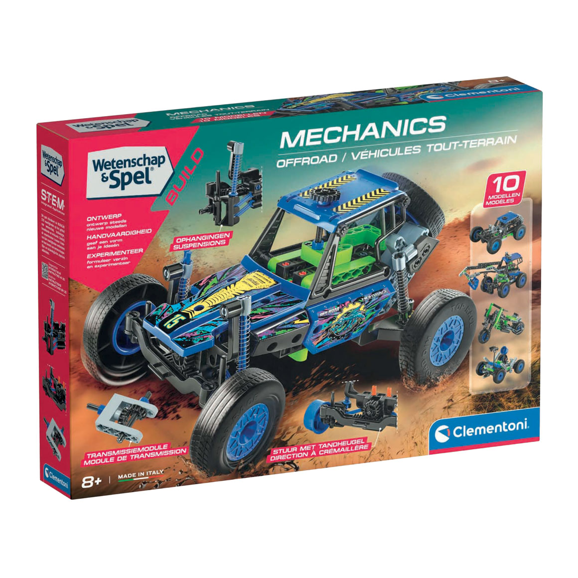 Clementoni Wetenschap en Spel - Mechanics Off Road Bouwset,  10 Modellen