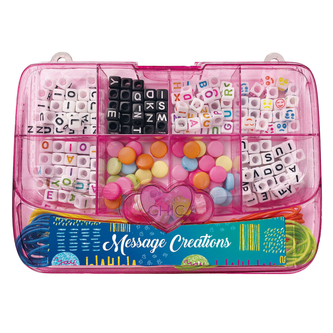 Clementoni Crazy Chic Schmuckherstellungs-Perlenset in Aufbewahrungsbox, Rosa