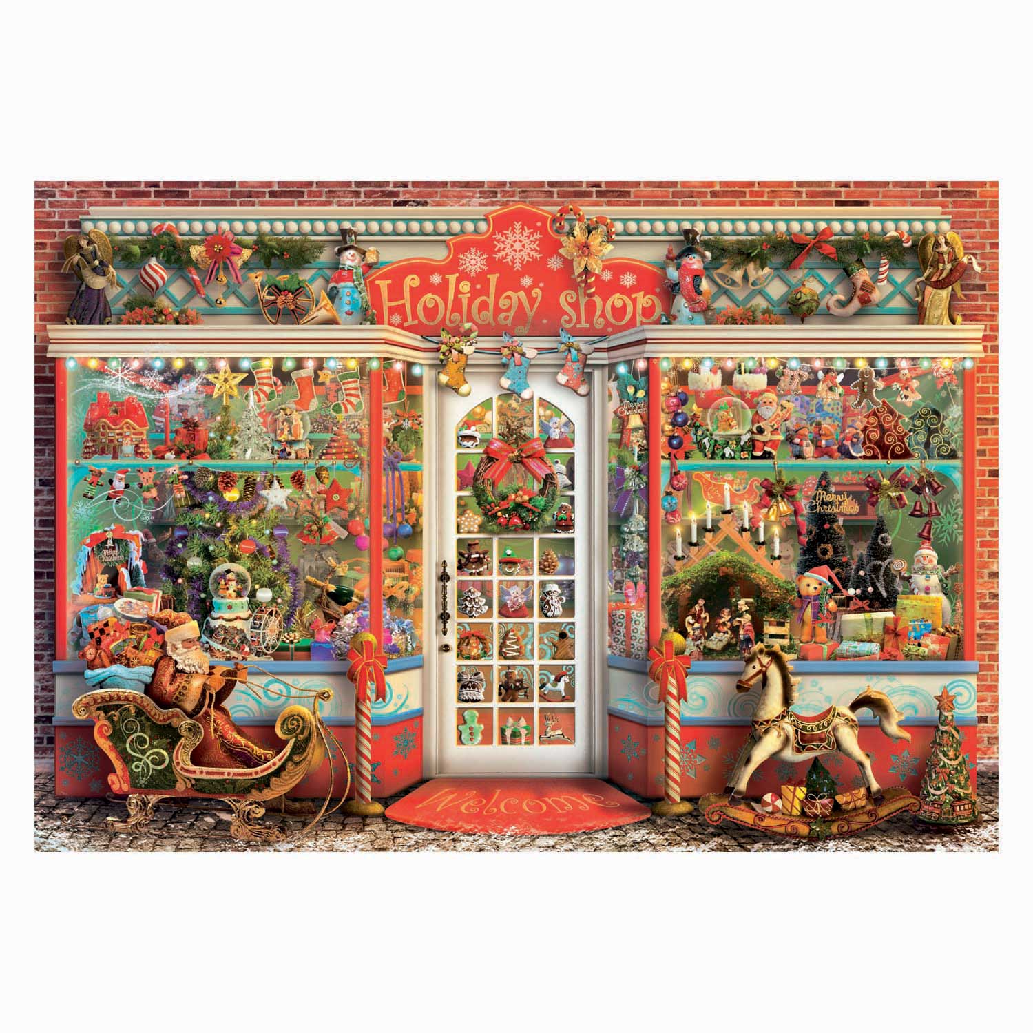 Clementoni Weihnachtsladen-Puzzle – 500 Teile.