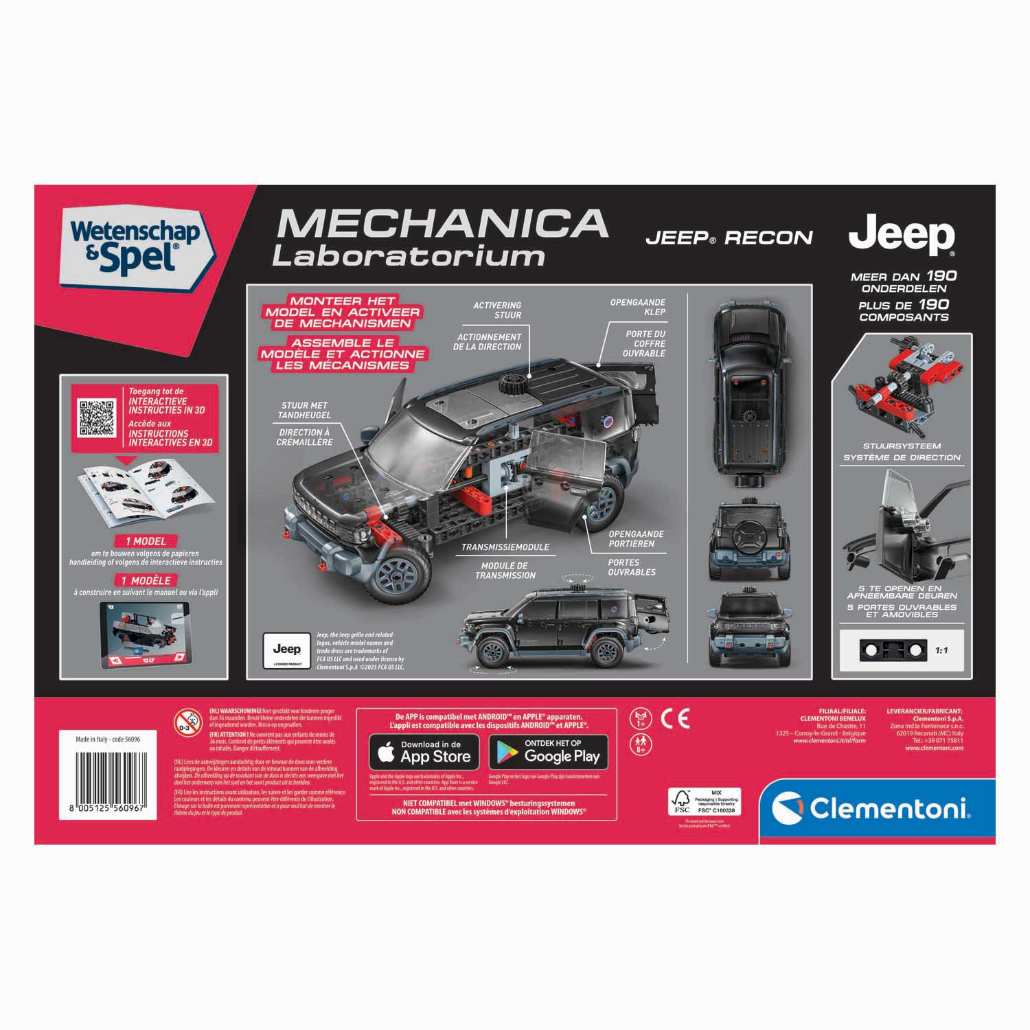 Clementoni Science & Jeux Mécanique Jeep Recon