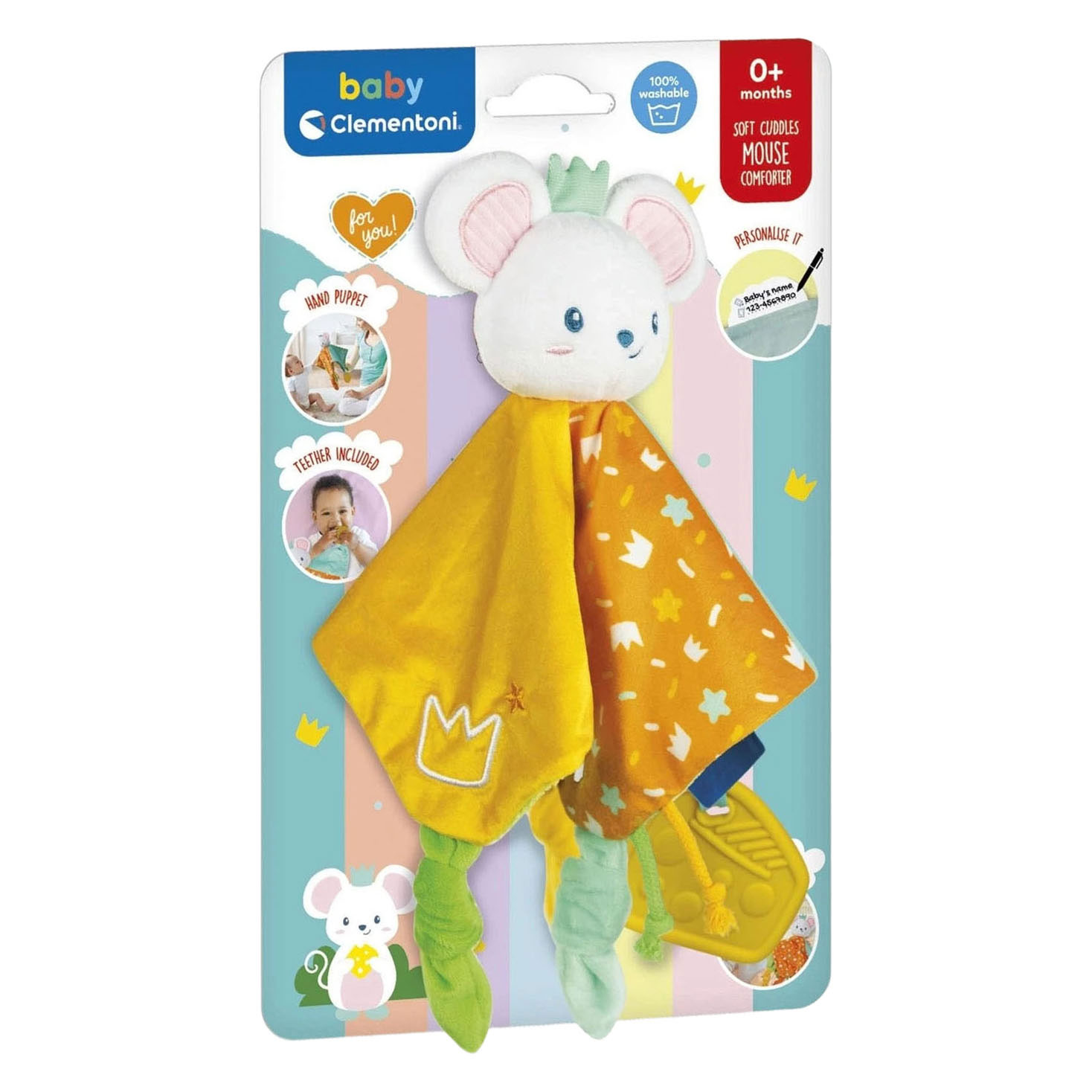 Lingette de réconfort pour bébé souris Clementoni