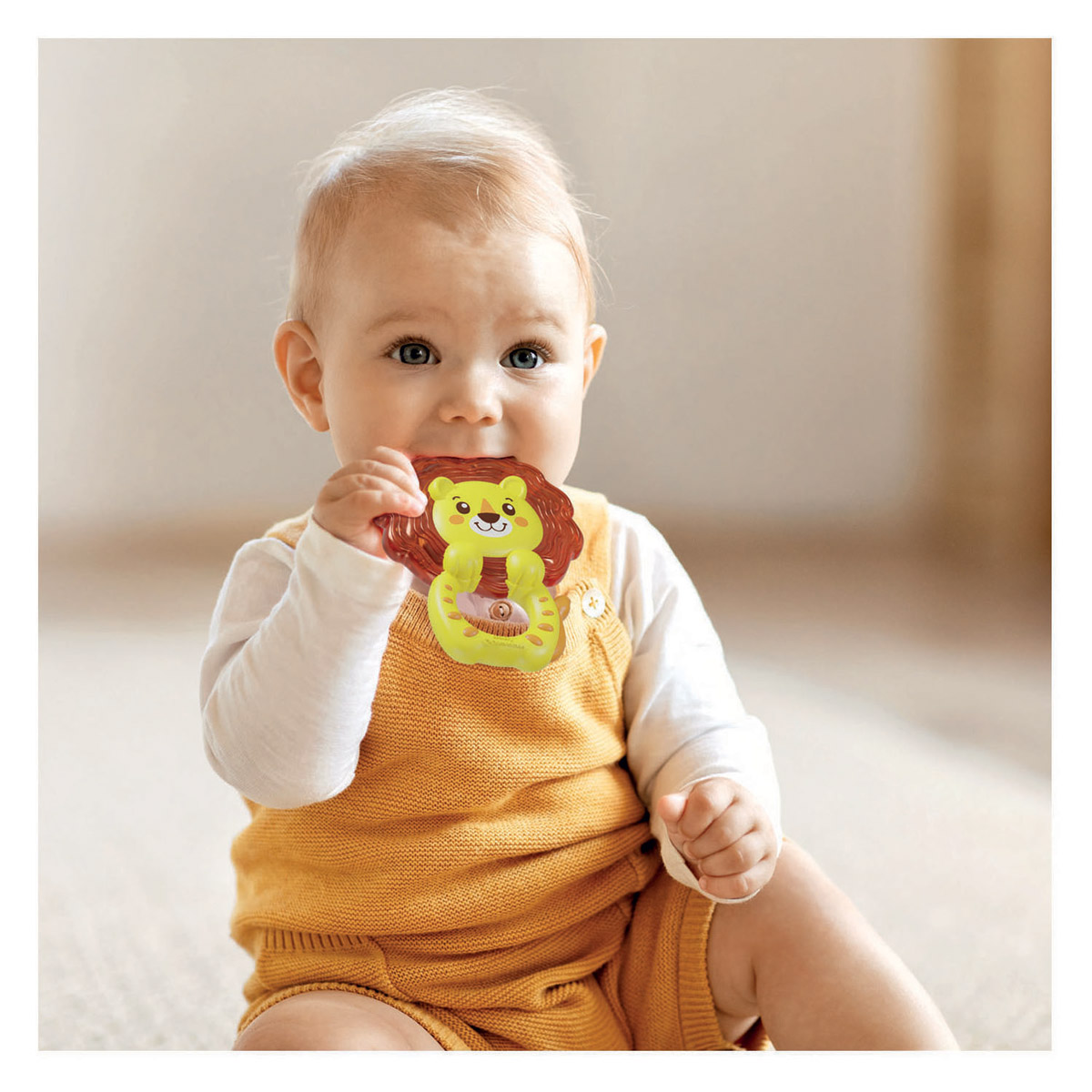 Clementoni Baby Koelbijtring Leeuw