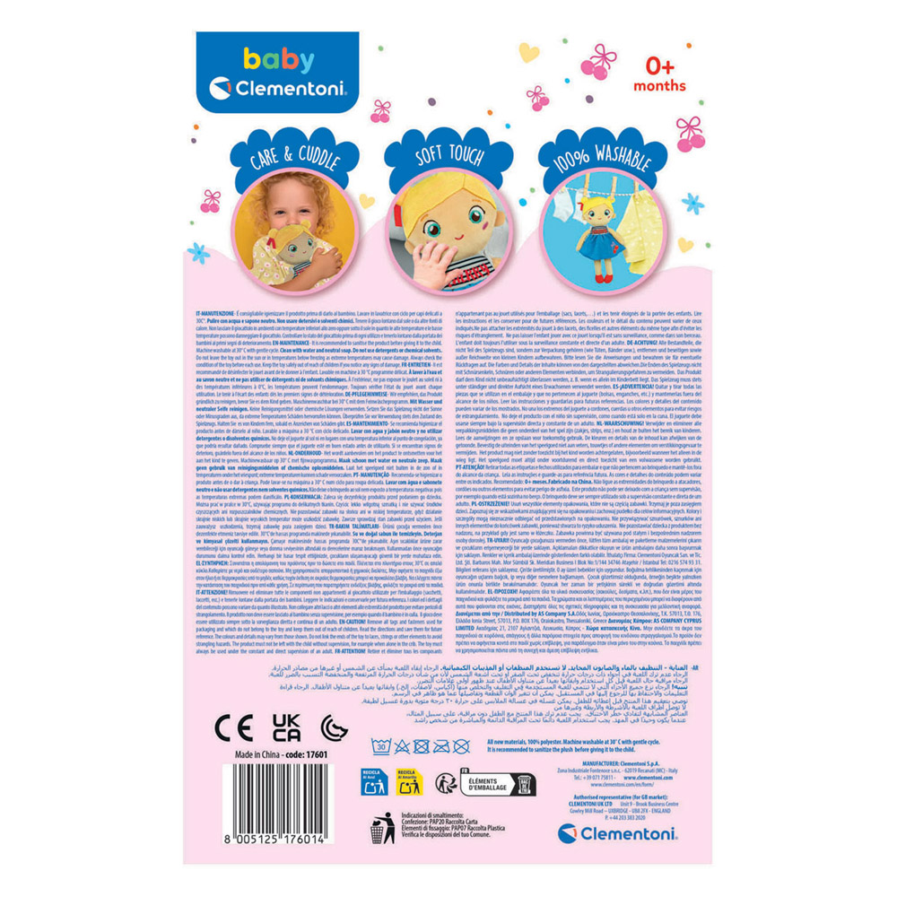 Clementoni Baby Zachte Pluche Pop Cherry Terry