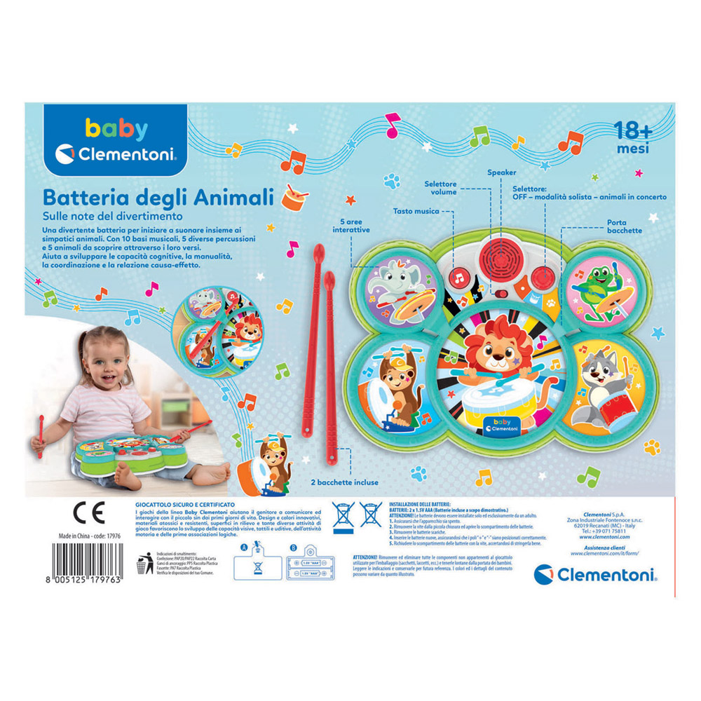 Clementoni Baby Drumset Dieren