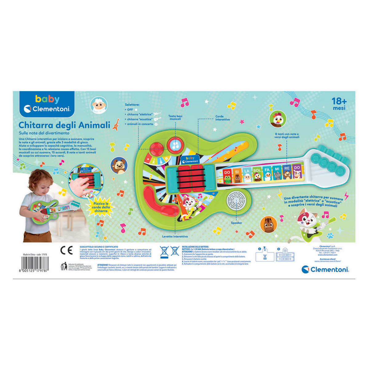 Clementoni Baby Gitaar Dieren