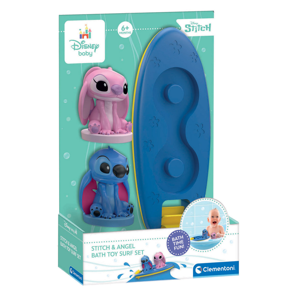 Clementoni Baby Baby Badspeelgoed Surfset Stitch & Angel