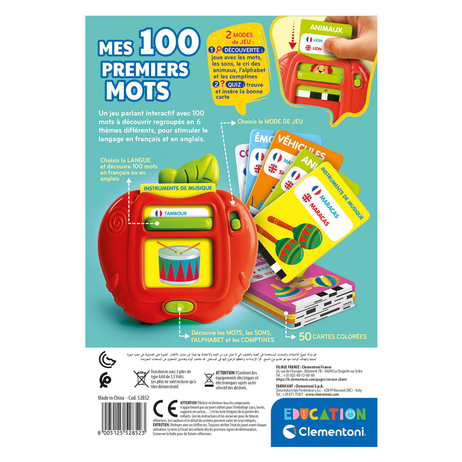 Clementoni Education - Mijn 100 Eerste Woorden FR-EN