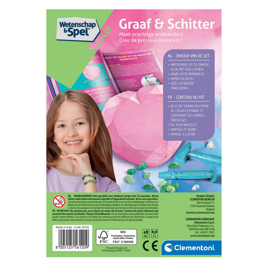 Clementoni Wetenschap & Spel Armbanden Uitgraafset