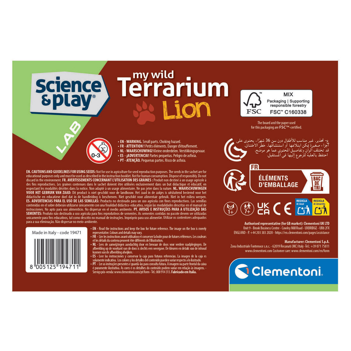 Clementoni Wetenschap & Spel My Wild Terrarium - Leeuw