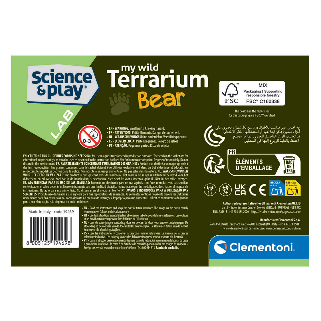 Clementoni Wetenschap & Spel My Wild Terrarium - Beer