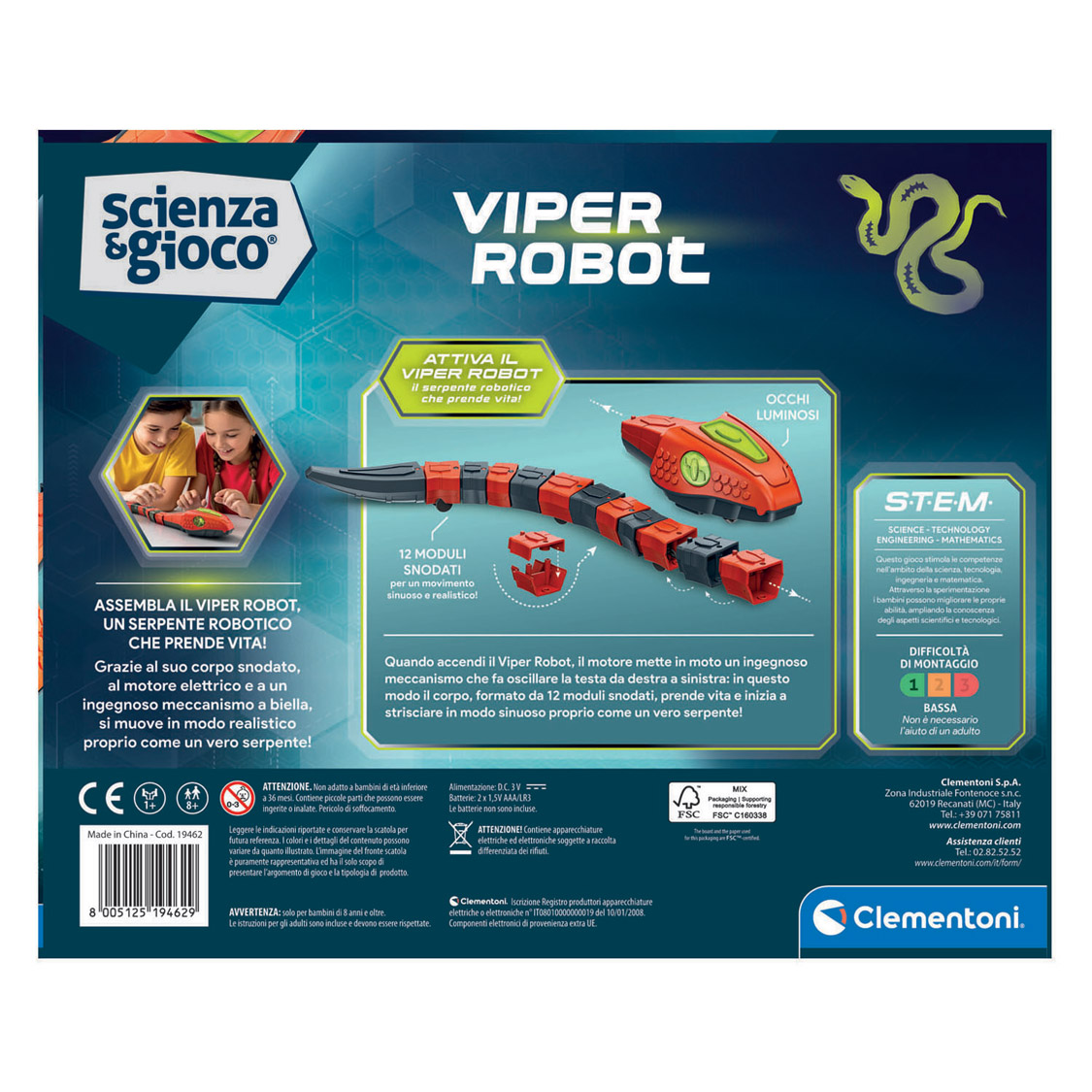 Clementoni Wetenschap & Spel Robotslang