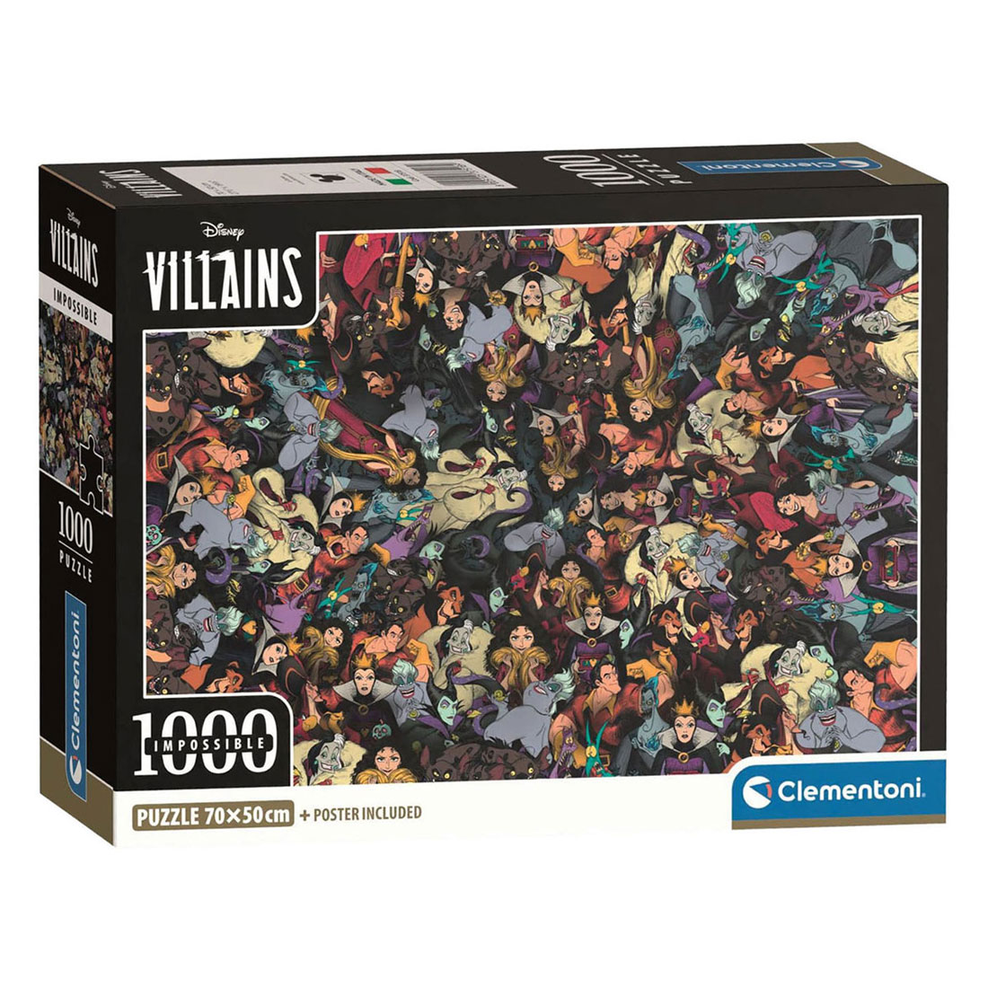 Clementoni Puzzle „Disney-Bösewichte – Unmöglich“ – 1000 Teile