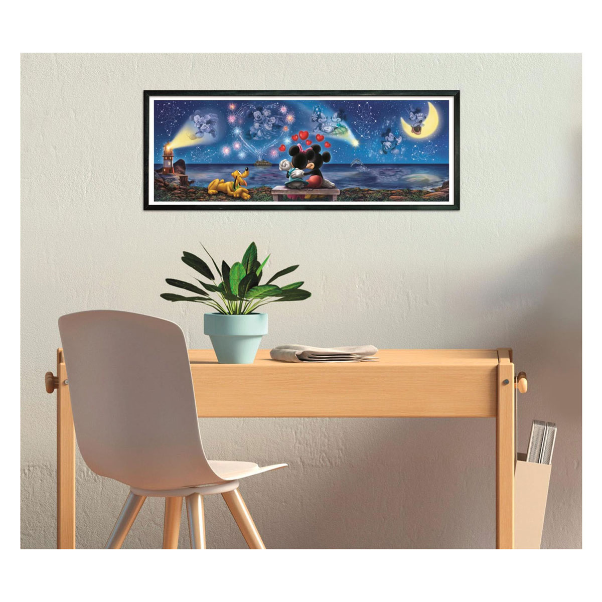 Puzzle panoramique Mickey et Minnie de Clementoni - 1000 pièces