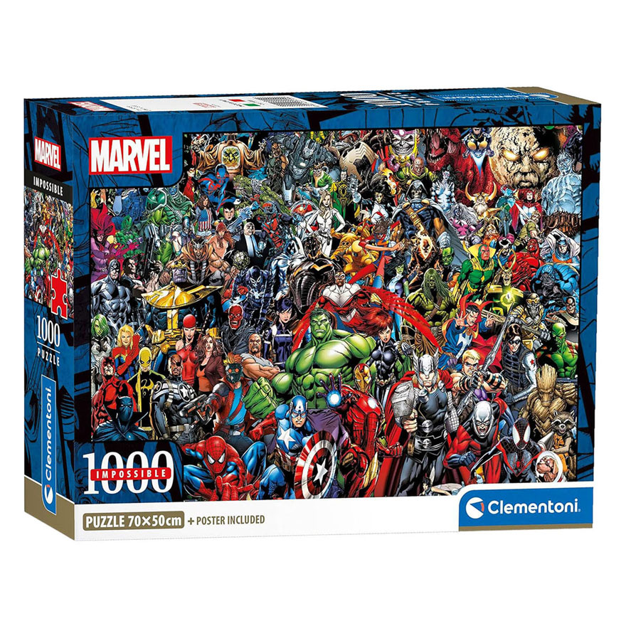 Puzzle Clementoni Impossible Marvel - 1000 pièces
