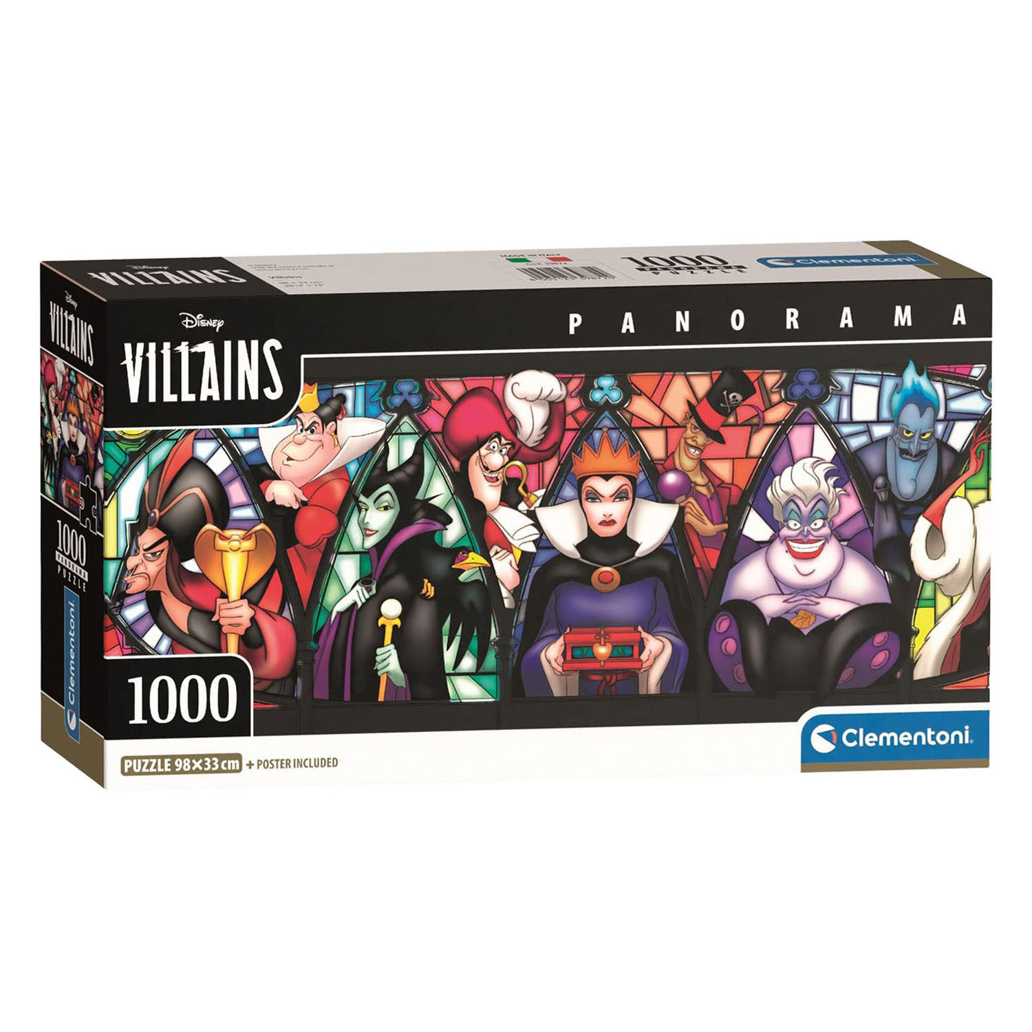 Puzzle Clementoni Panorama des méchants Disney - 1000 pièces