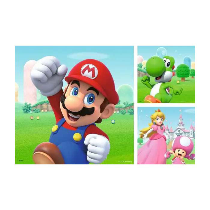 Ravensburger Super Mario Puzzel, 3x49st.