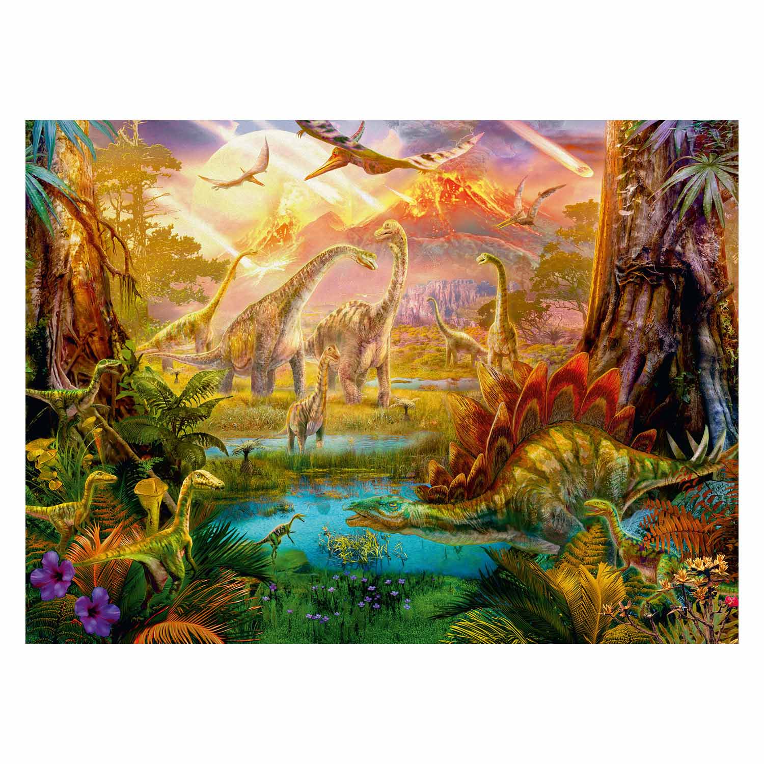 Land der Dinosaurier Puzzle, 500 Teile.