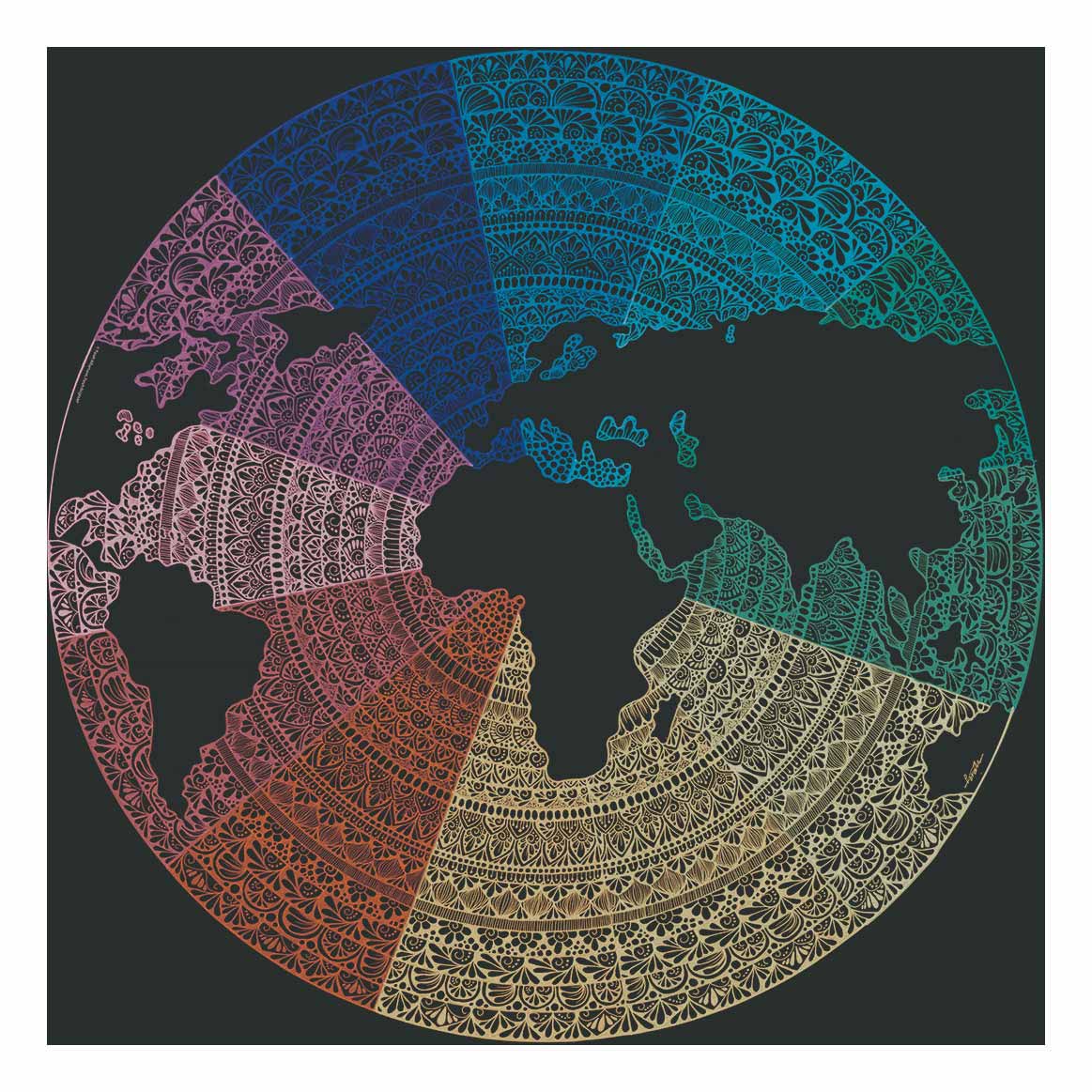 Farbkreis-Puzzles - Mandala, 500 Teile