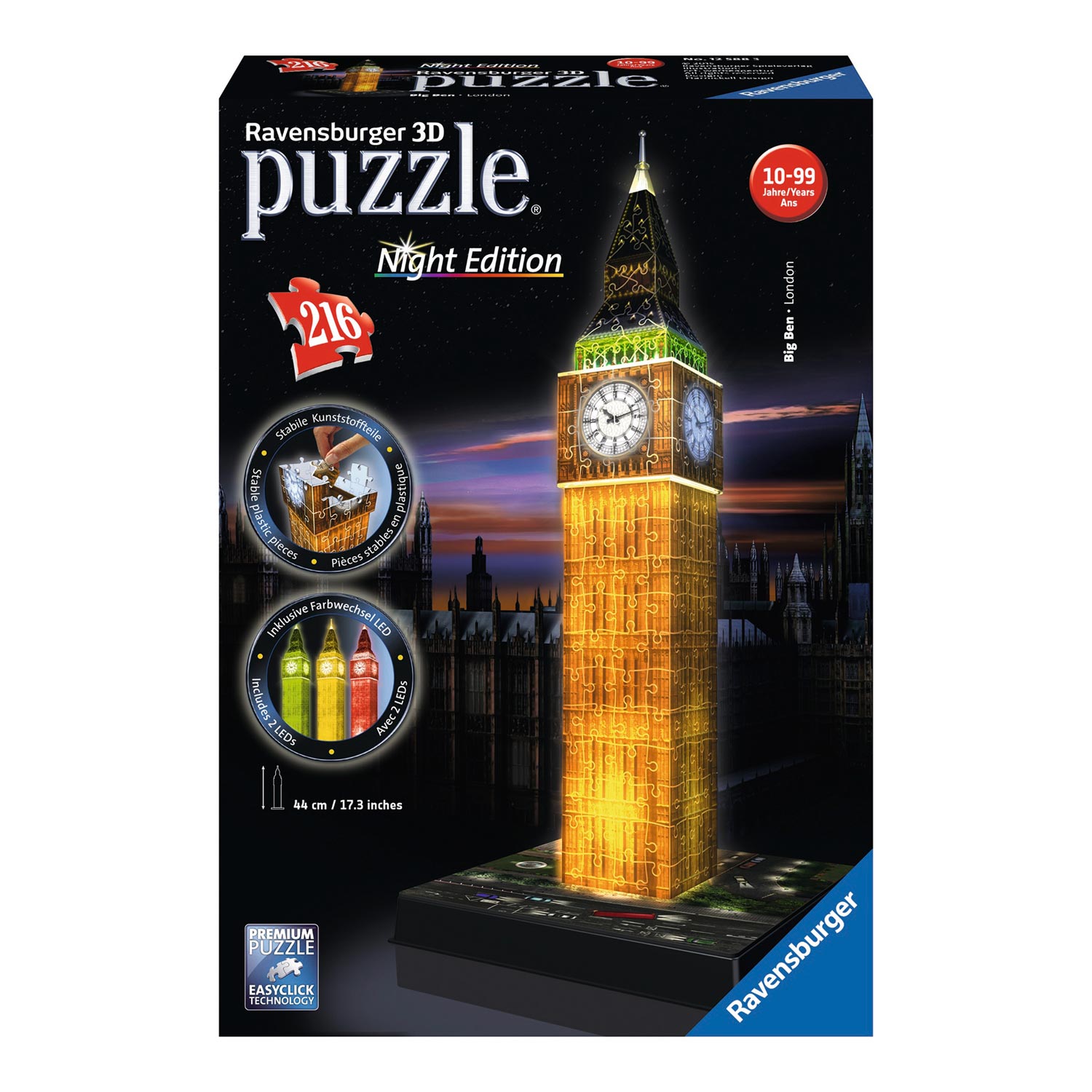 Ravensburger 3D-Puzzle – BIG Ben Night Edition