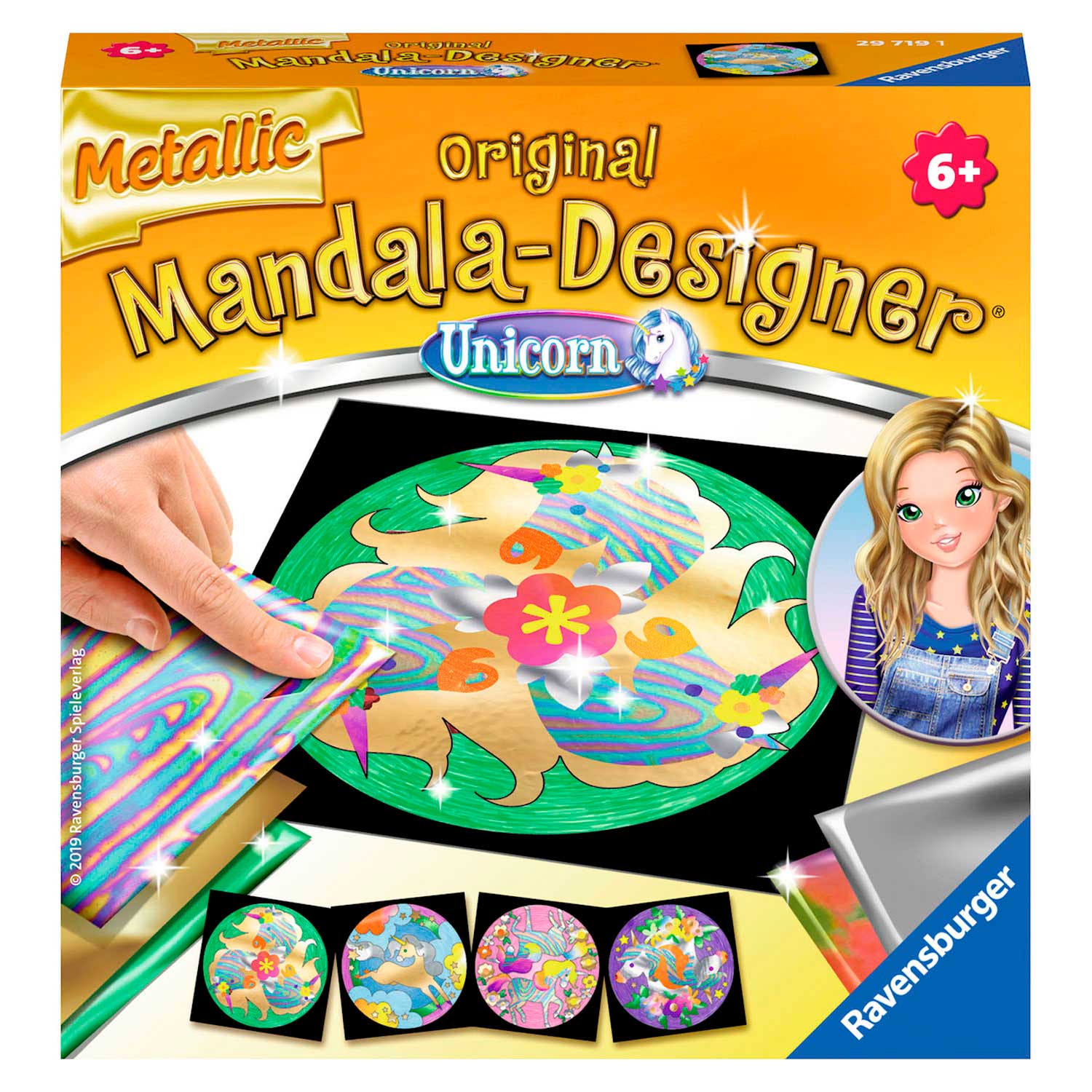Mandala-Designer Metallic Foil - Eenhoorn