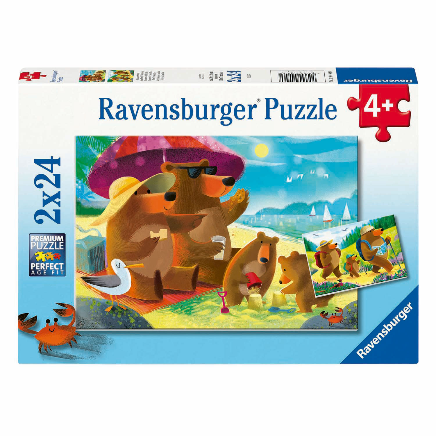 Legpuzzel Berenfamilie Vakantie - 2x24st.