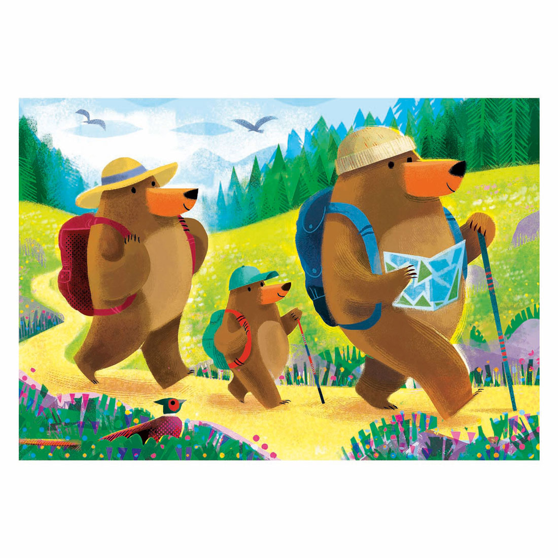 Legpuzzel Berenfamilie Vakantie - 2x24st.