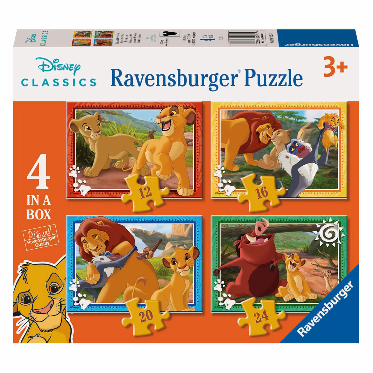 Legpuzzel Disney Lion King - 4 Puzzels