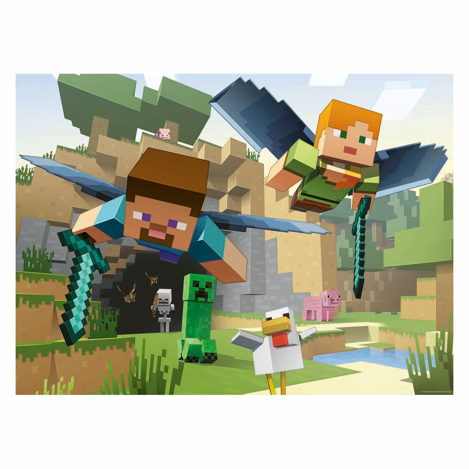Legpuzzel Minecraft Avonturen - 200st. XXL