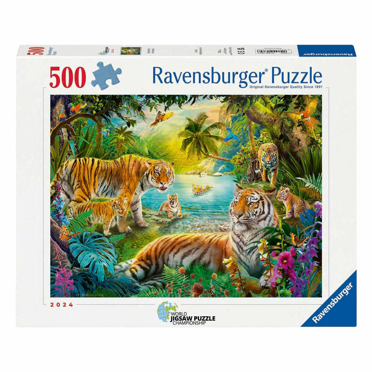 Legpuzzel Tijgerfamilie in de Oase - 500st.