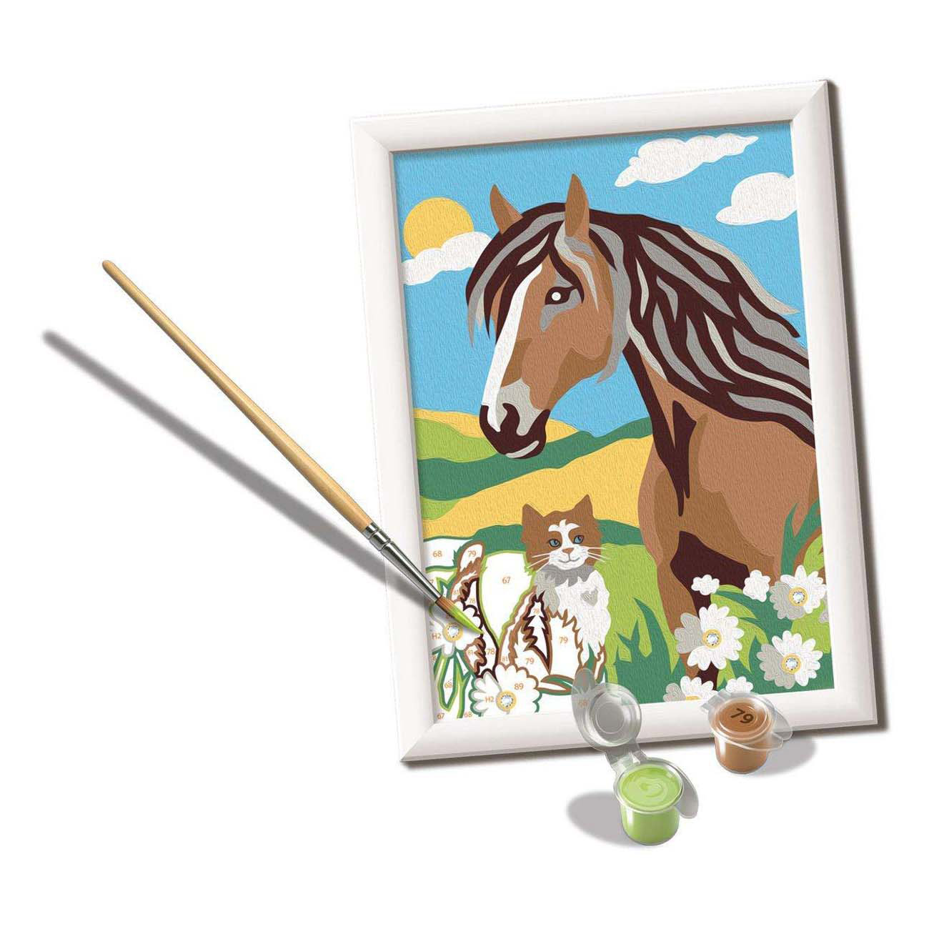 Ravensburger CreArt Peinture par numéros - Cheval et chaton