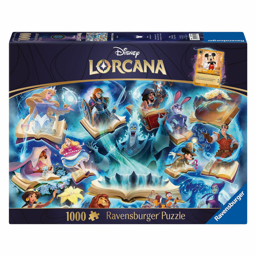 Legpuzzel Disney Lorcana Glimmers of the Realm: Sapphire - 1000st.