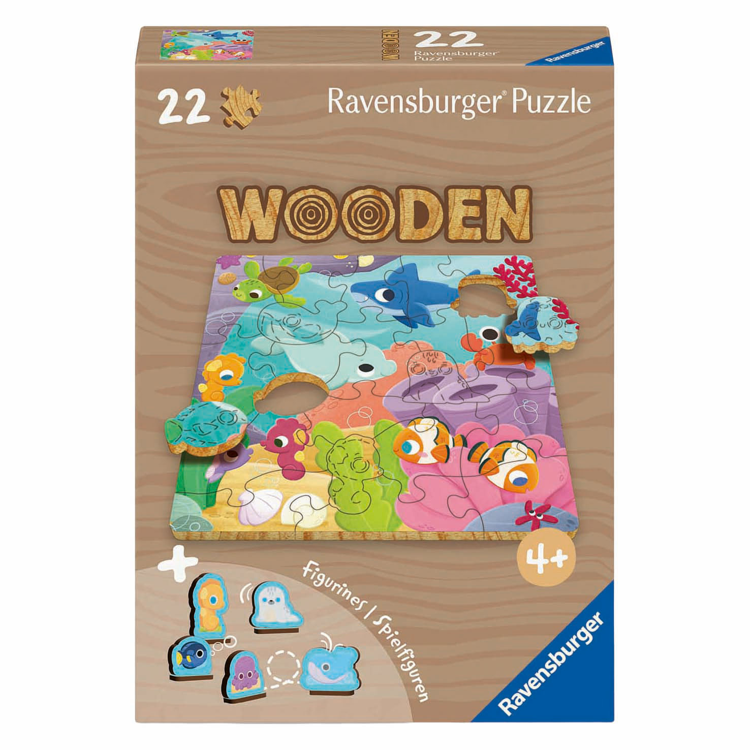 Houten Legpuzzel Onderwaterdieren - 22st.