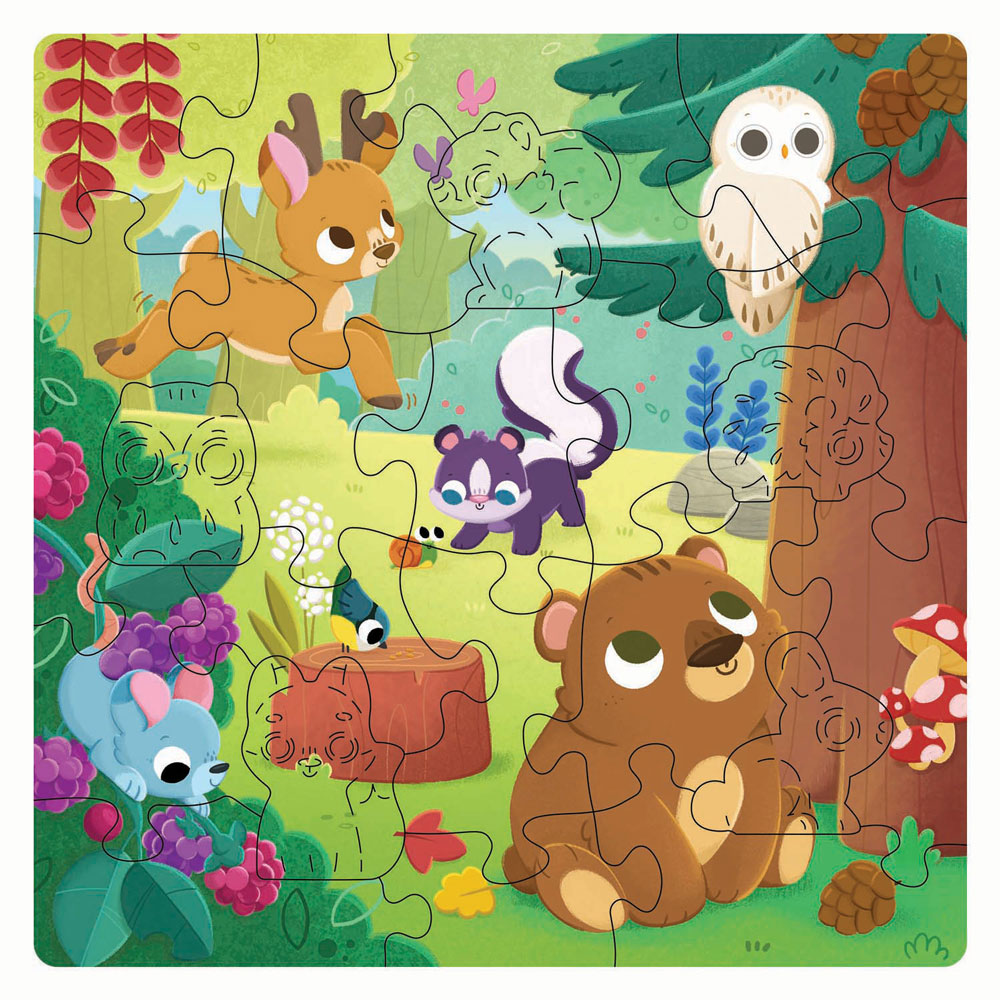 Houten Legpuzzel Bosdieren - 22st.