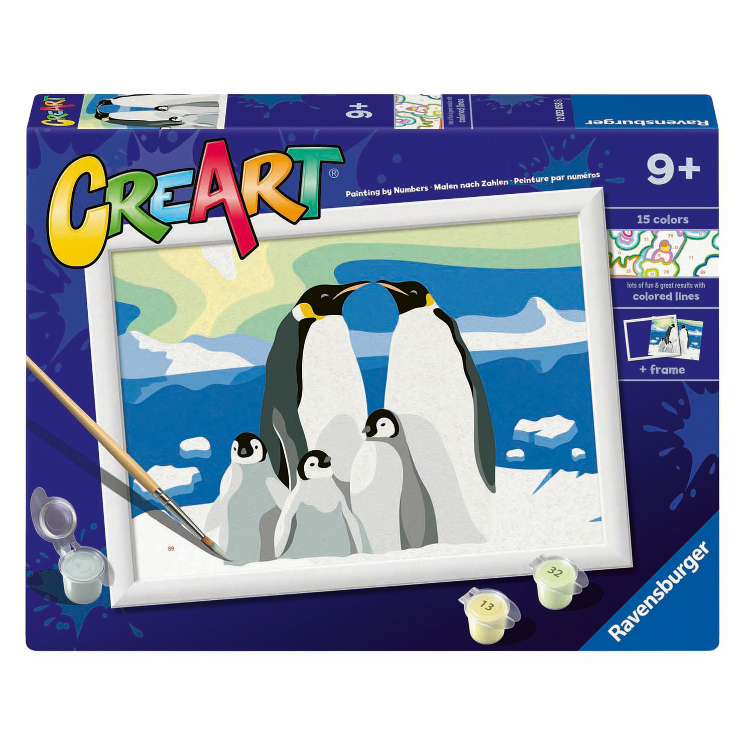 CreArt Peinture par numéros - Famille de pingouins