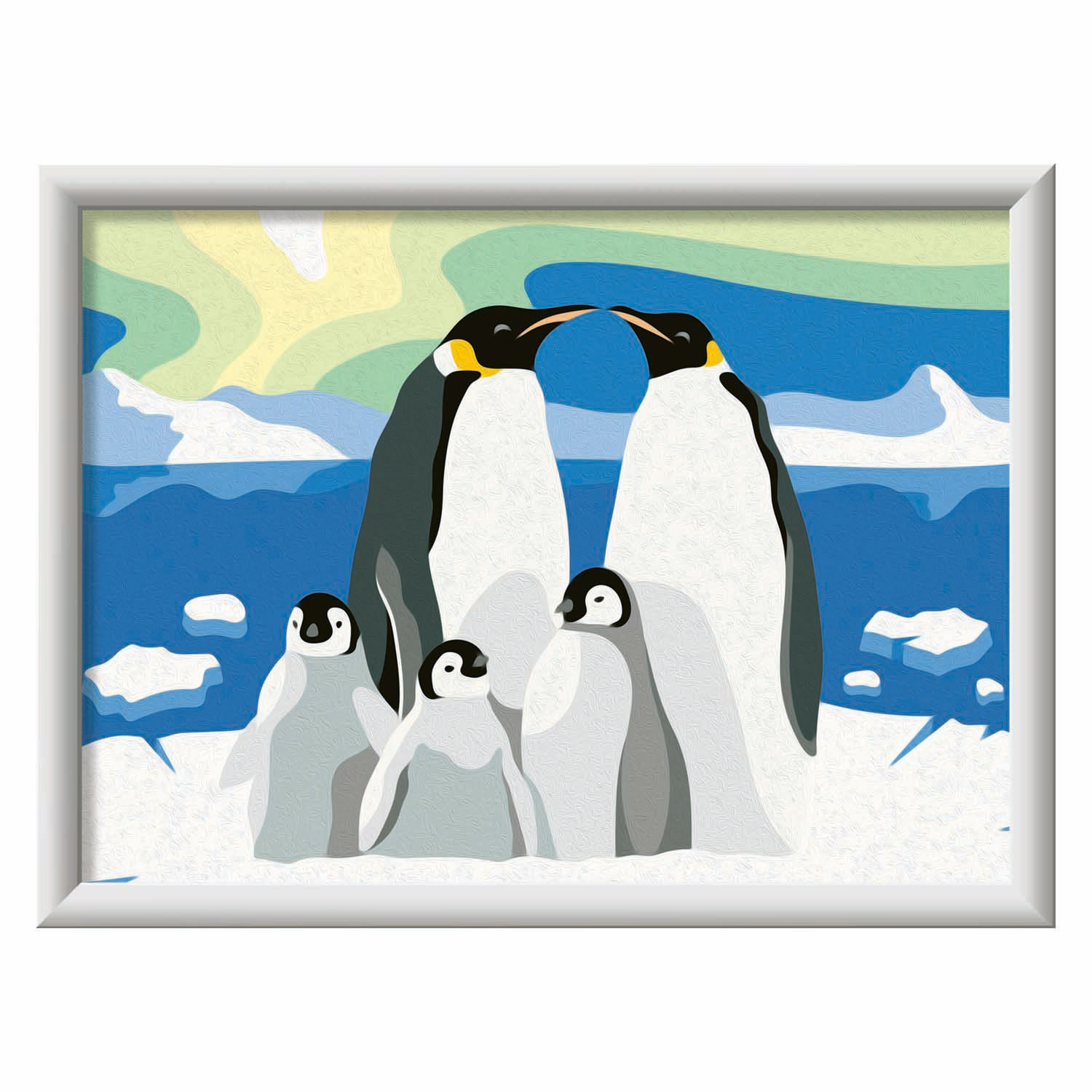 CreArt Peinture par numéros - Famille de pingouins