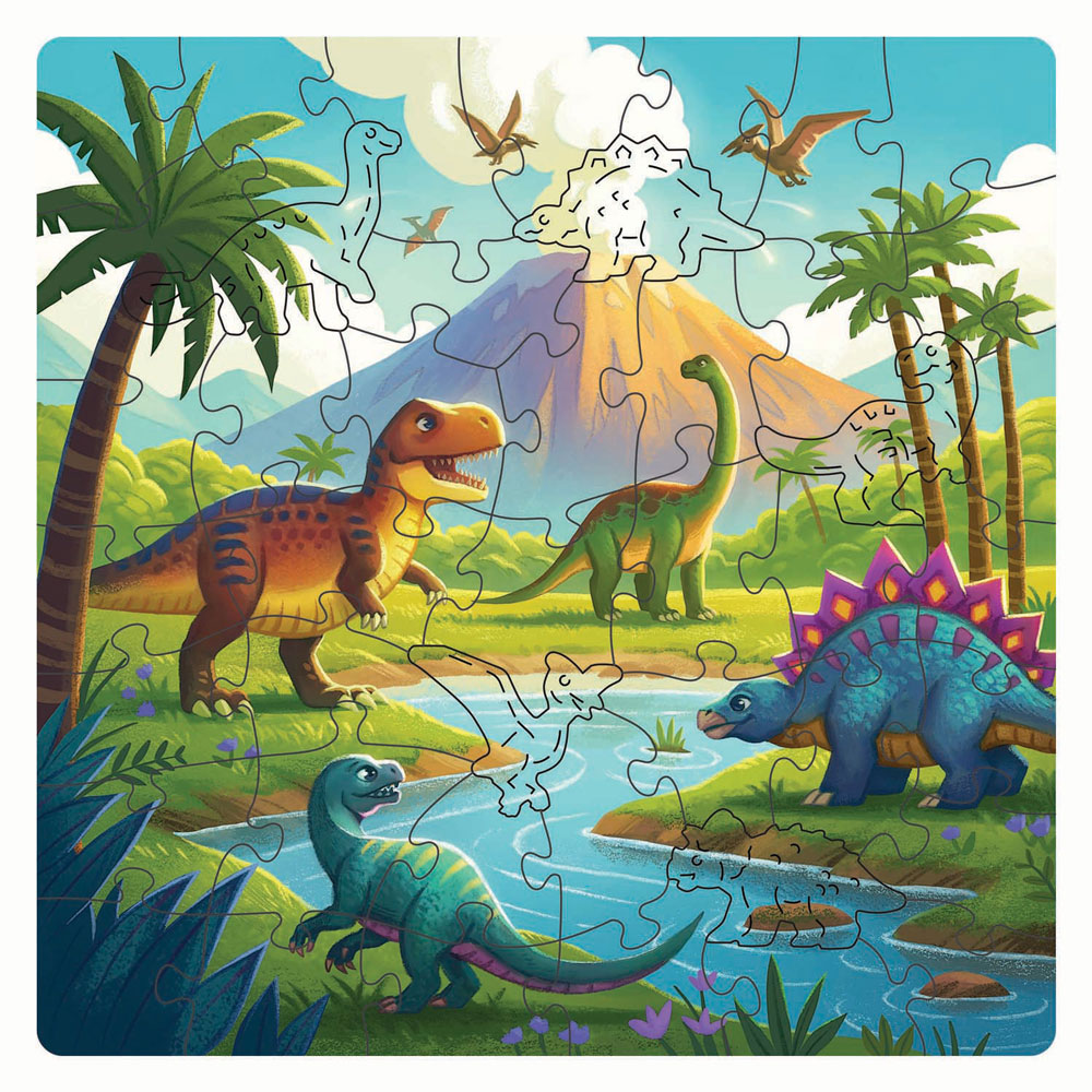 Houten Legpuzzel Dinosaurus - 44st.