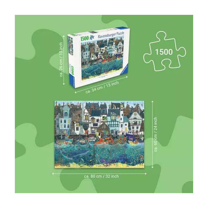 Ravensburger Legpuzzel Haven van Wonderen - Een Bruisende Fantasiehaven - 1500st.