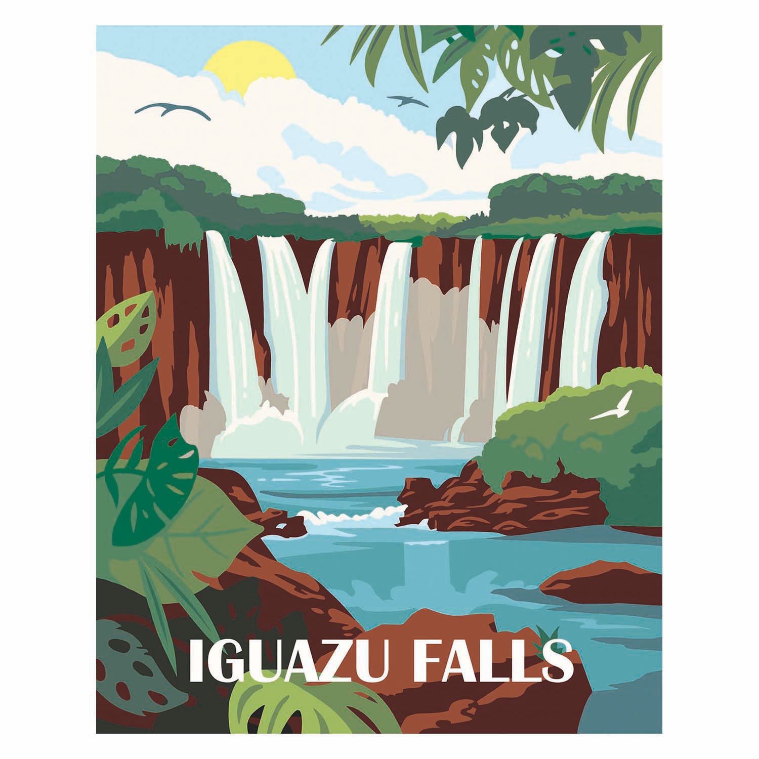 CreArt Peinture par numéros - Chutes d'Iguazu