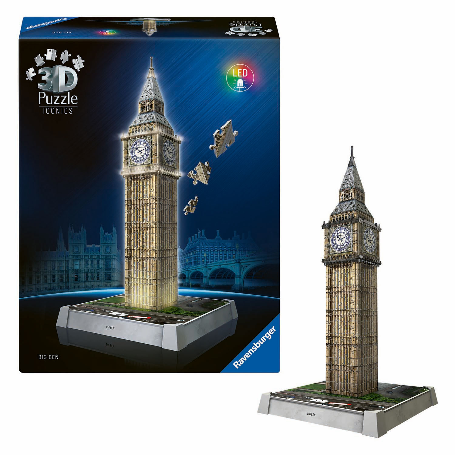3D Puzzel Iconics Big Ben - Met Licht - 235st.