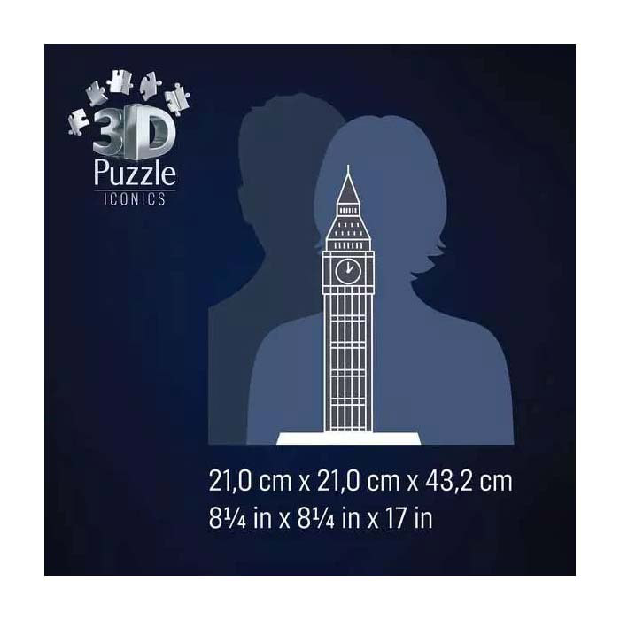 Ravensburger 3D Puzzel Iconics Big Ben - Met Licht - 235st.