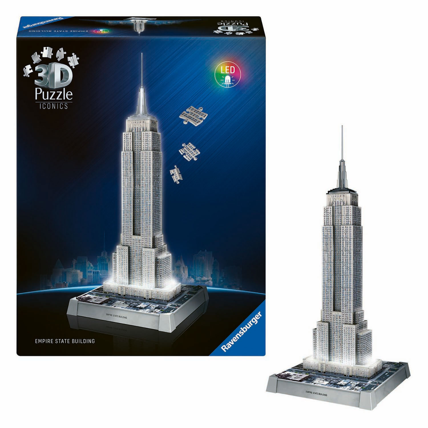 3D Puzzel Iconics Empire State Building - Met Licht - 241st.