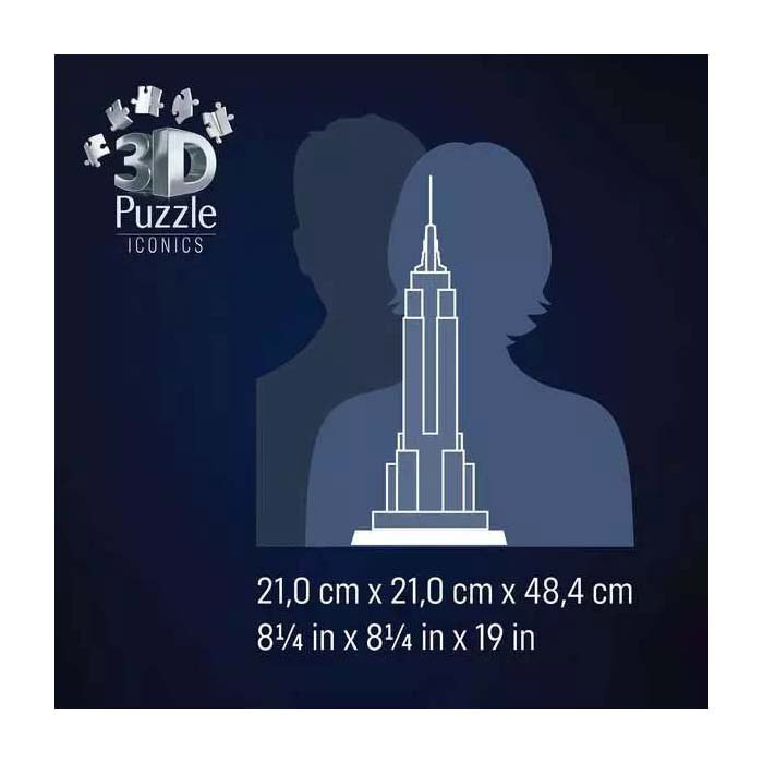 Ravensburger 3D Puzzel Iconics Empire State Building - Met Licht - 241st.