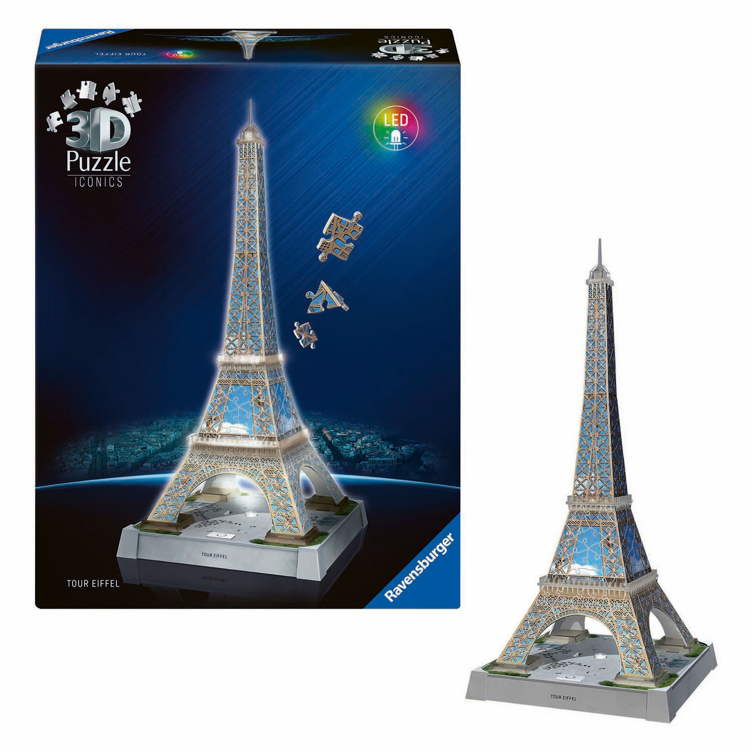 3D Puzzel Iconics Eiffeltoren - Met Licht - 243st.