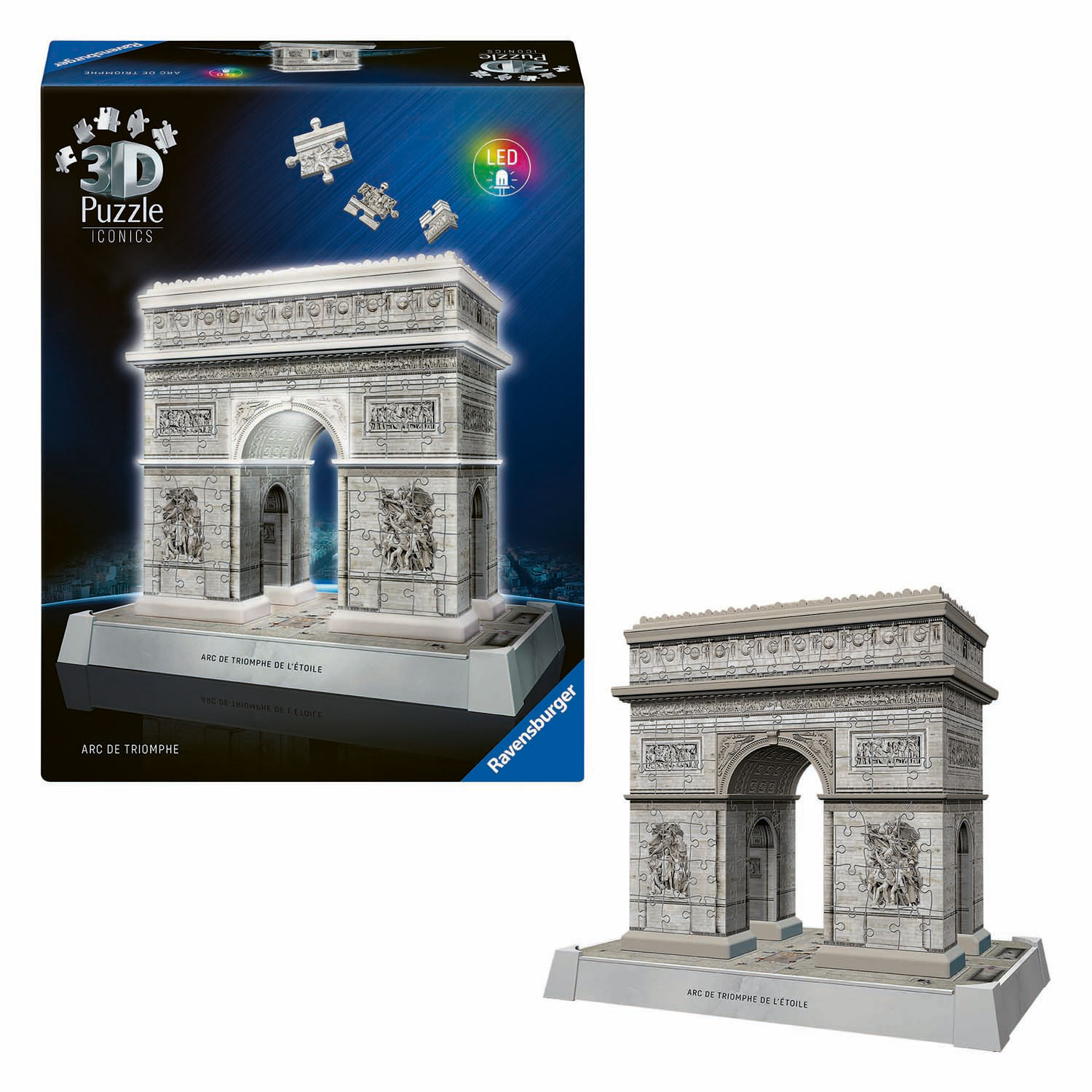 Puzzle 3D Iconics Arc de Triomphe Paris - Avec Lumière - 255 pcs.