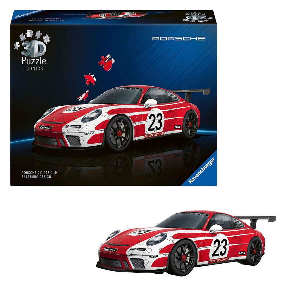 3D Puzzel Iconics Porsche 911 Salzburg Editie - 154st. 3D Puzzel Iconics Porsche 911 Salzburg Editie - 154st.