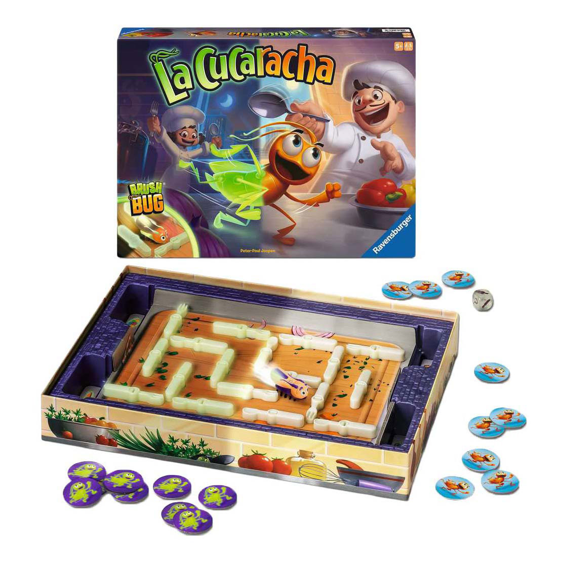 Ravensburger La Cucaracha Leuchtspiel im Dunkeln - 2-4 Spieler