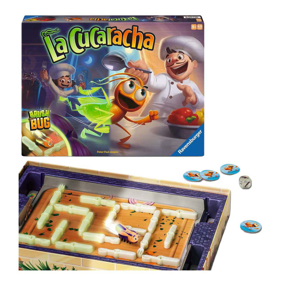 Ravensburger La Cucaracha Leuchtspiel im Dunkeln - 2-4 Spieler