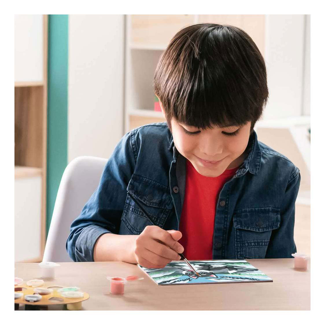 Ravensburger CreArt Schilderen op Nummer - Ondeugende Husky