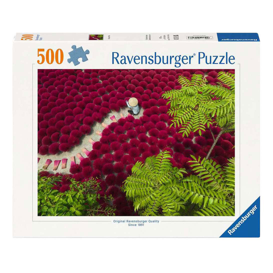 Ravensburger Legpuzzel Une mer de rouge - 500 pièces.