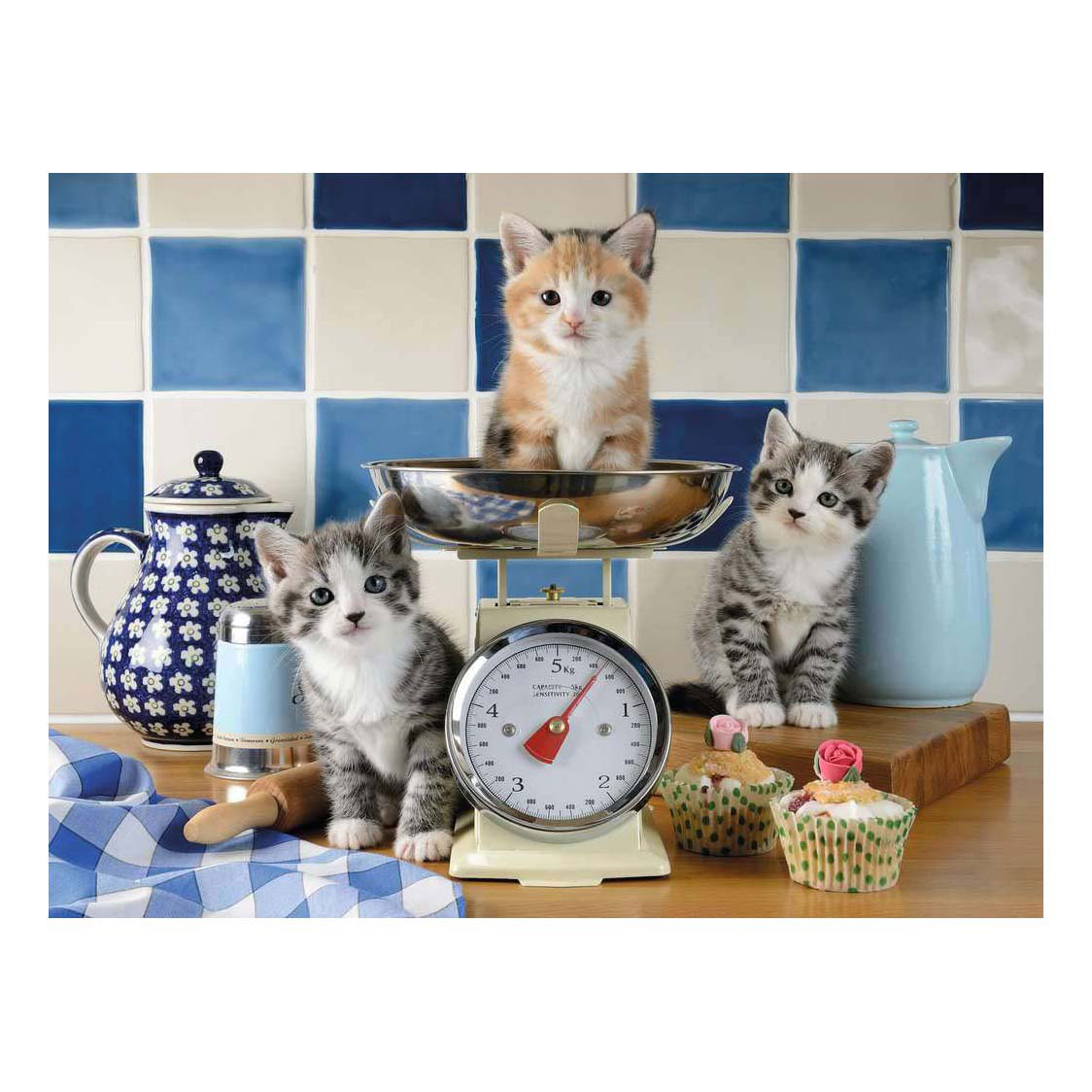 Ravensburger Legpuzzel Kittens in the Kitchen - 1500st.